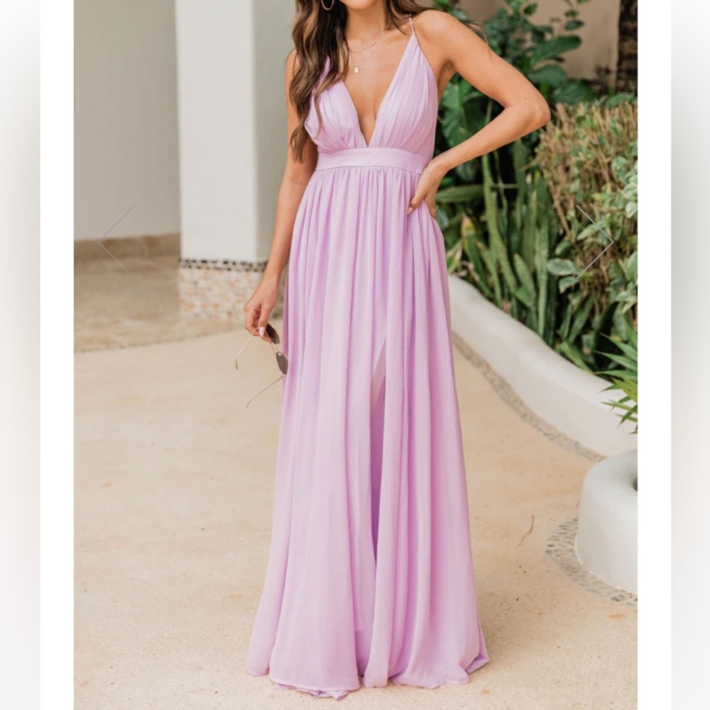 Lilac Maxi Dress - Small - Picture 2 of 5